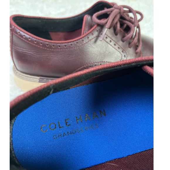 Cole Haan Grandseries Officecore Burgundy Leather Oxford Dress Shoes Men's‎ 11 - Picture 8 of 9